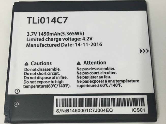 Batería para OneTouch-OT-800/802-799A/alcatel-TLi014C7